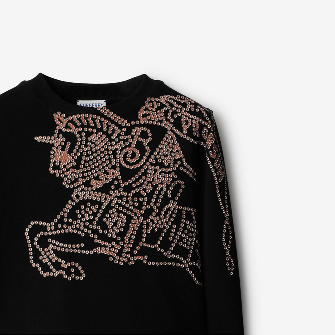 Мужское худи Burberry Equestrian Knight (черное) — Черный — фото 4