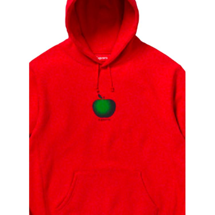 Худи Supreme SS19 Apple Hooded Sweatshirt (красный) — фото 2