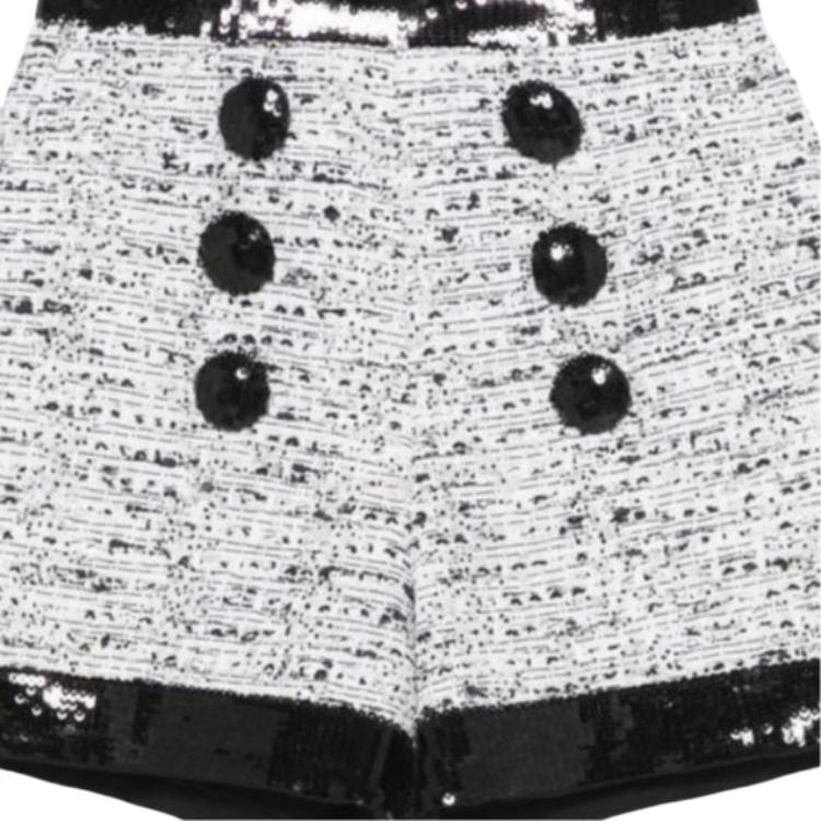 Женские шорты BALMAIN SS25 (черный) — фото 6