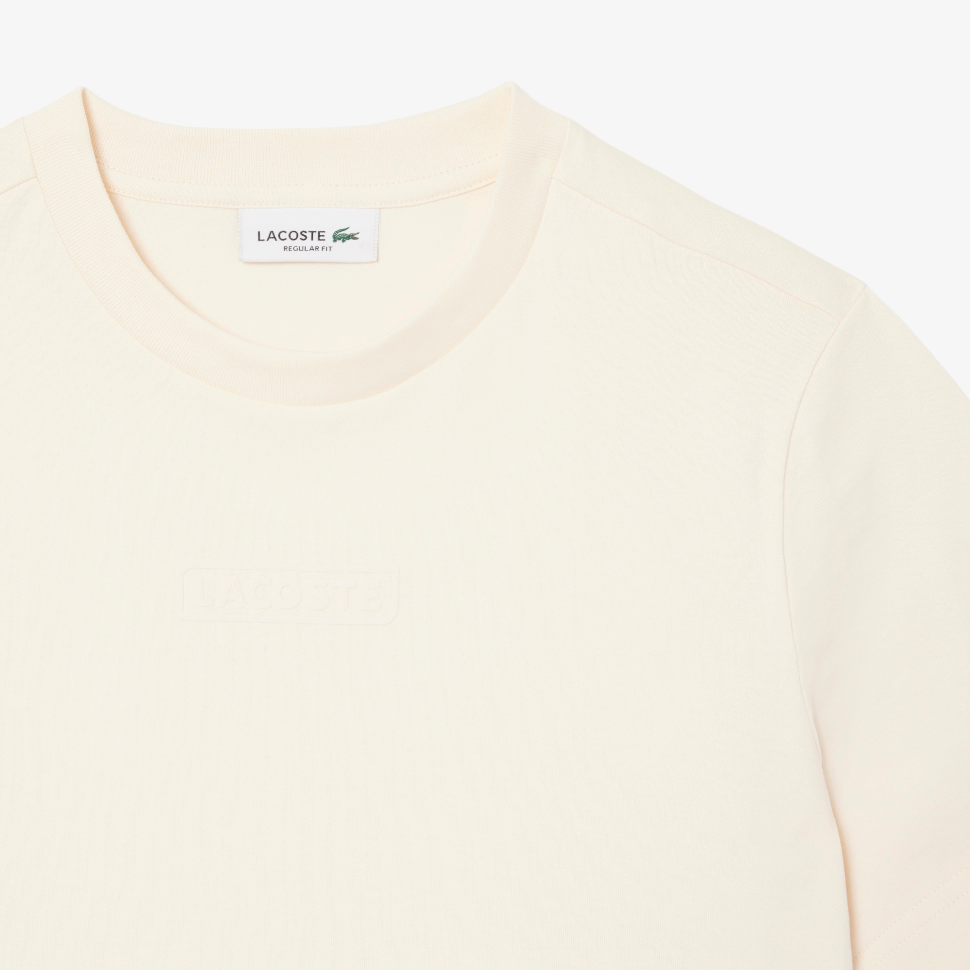Женская футболка LACOSTE T (кремовая) — фото 6