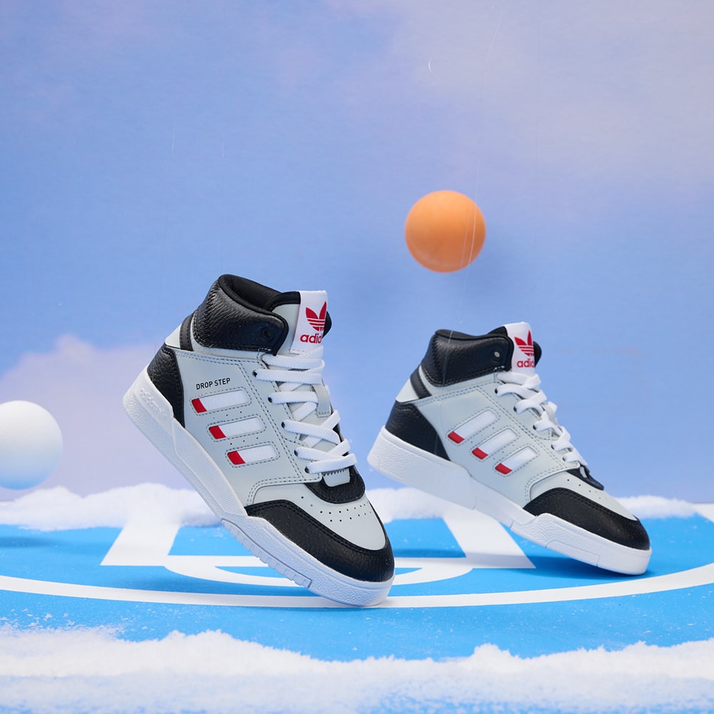 Детские кеды adidas originals Drop Step EL J (черно-серые) — Чёрныйсерый — фото 2