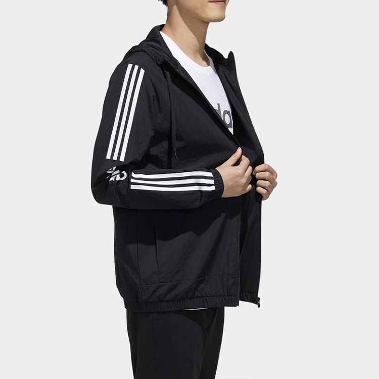 Мужская куртка adidas neo (черная) — фото 3