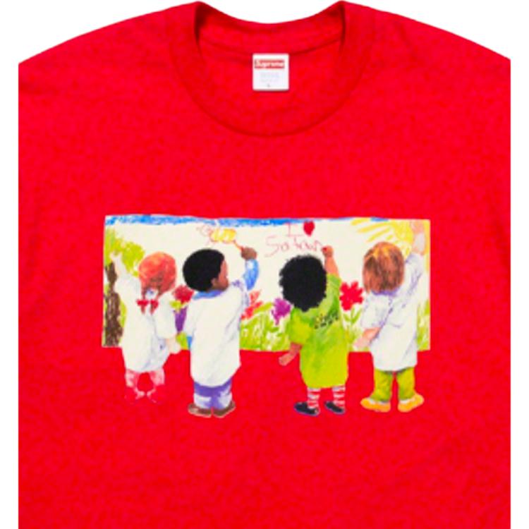 Футболка Supreme SS19 Kids Tee Red T (красный) — фото 3