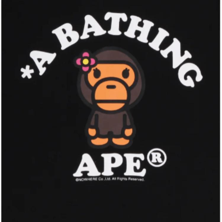 Женская футболка A BATHING APE (черный) — фото 6