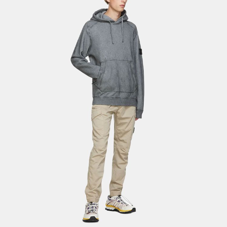 Мужское худи STONE ISLAND (серое) — фото 2