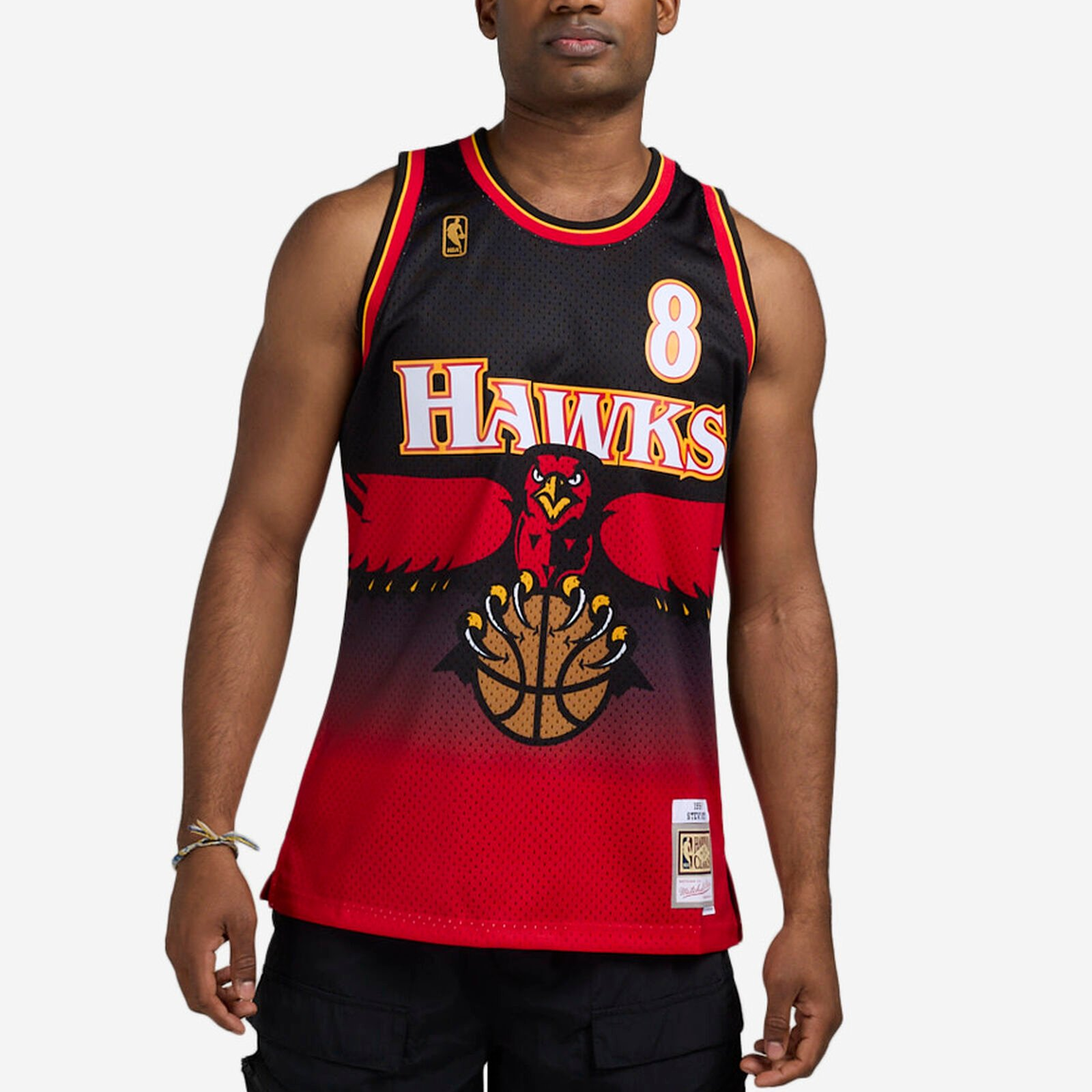 Mitchell Ness «NBA Atlanta Hawks 96 Steve Smith» Swingman Road jersey vest top