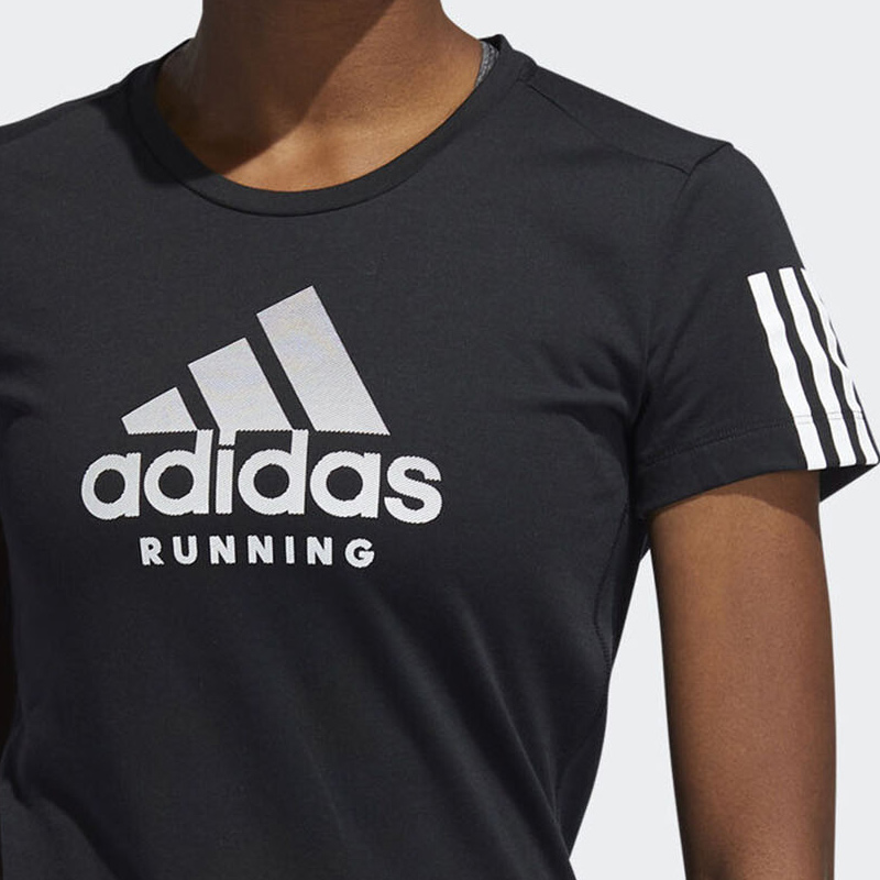 Женская футболка adidas Run It Tee BoS (черная) — фото 6