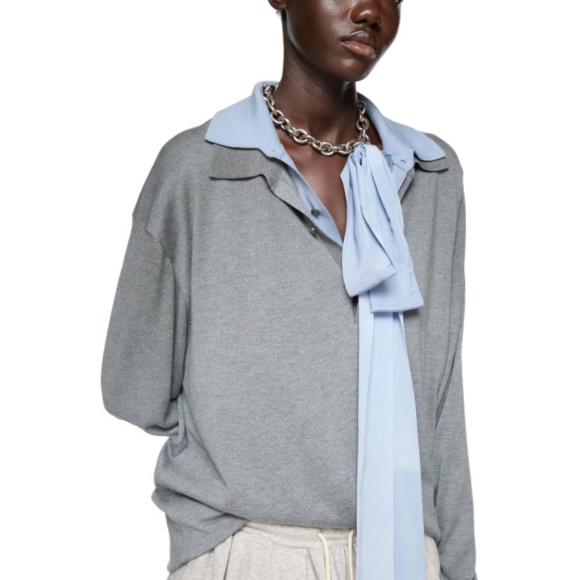 Женская футболка-поло Acne Studios FW25 (черная) — фото 5