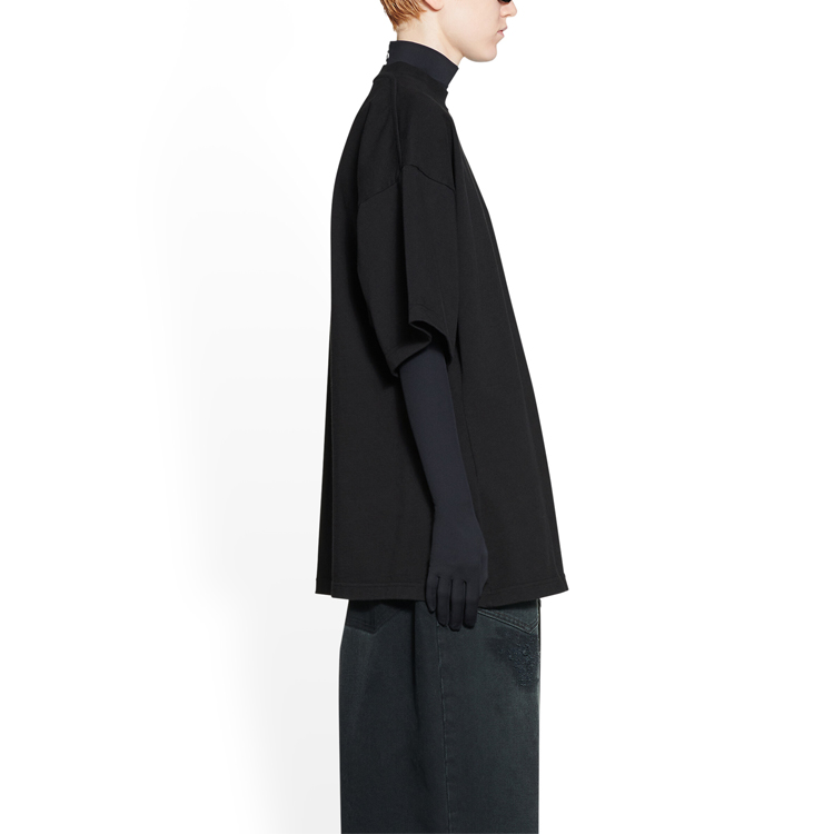 Женская футболка Balenciaga SS23 T (черная) — Черный — фото 5