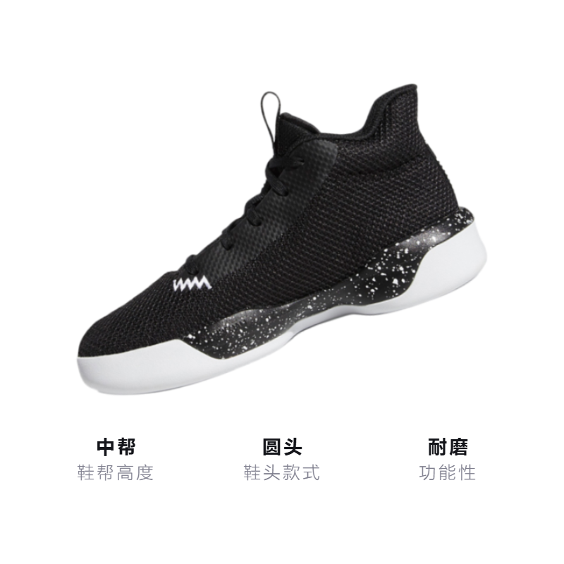 Детские кроссовки adidas Pro Next K (черно-белый) — Чёрный / белый — фото 2