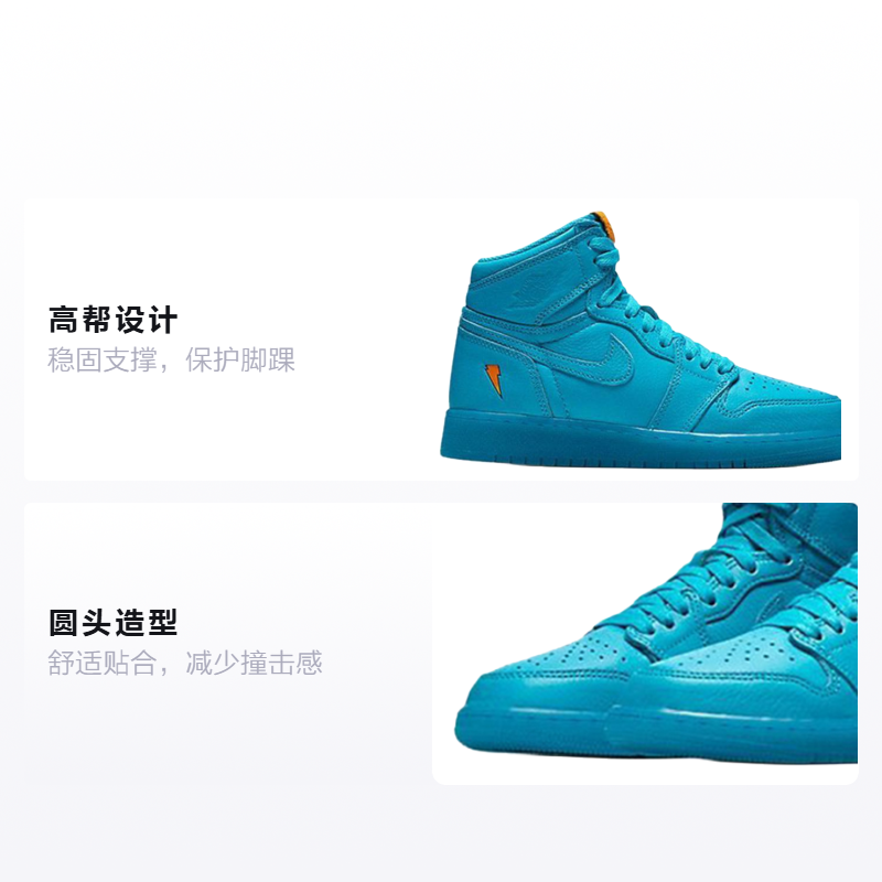 Кеды Jordan × Air Jordan 1 Retro "G8RD" GS (синие) — фото 2