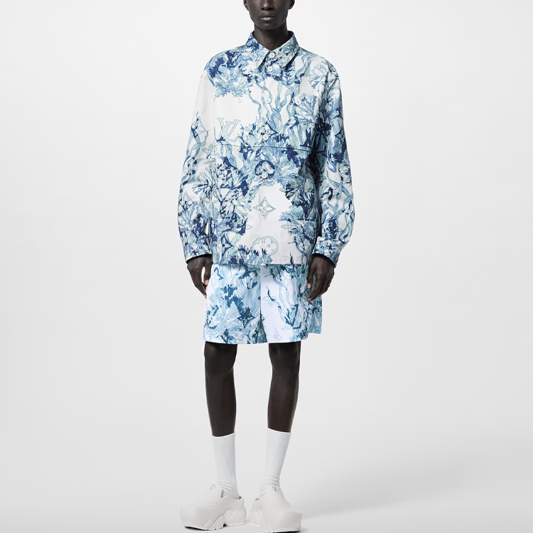 Мужская рубашка Louis Vuitton SS23 (синяя) — фото 3