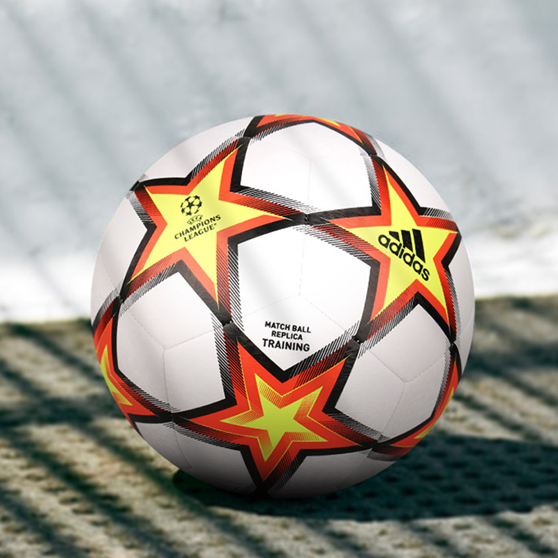 Adidas Size 5 Soccer Ball Machine Stitched Soccer Ball Men’s White Red, Yellow