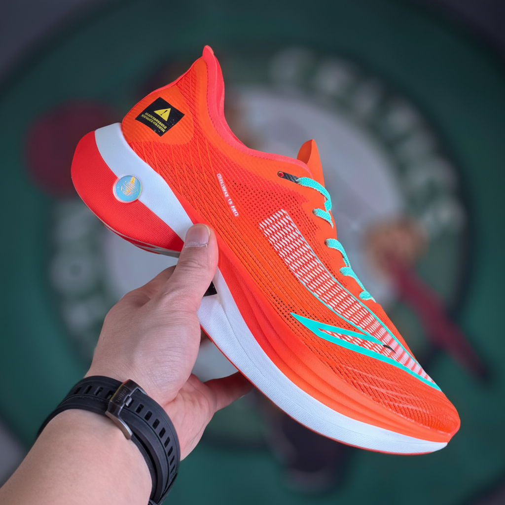 Anta C10 Pro Comfortable Round Toe Low top Running Shoes Unisex Orange