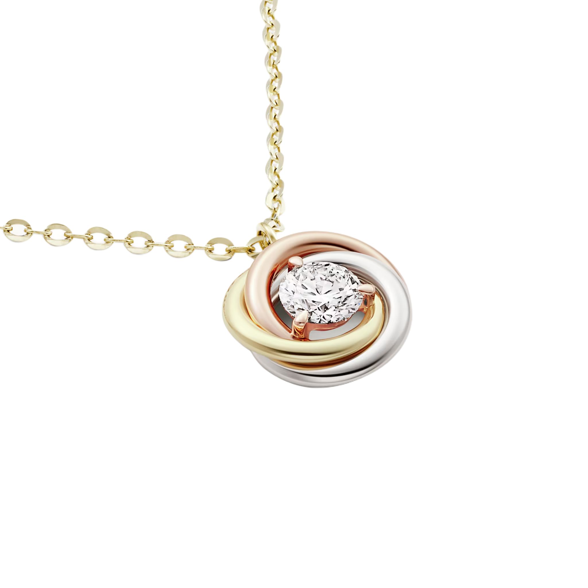 Подвеска Cartier Trinity (многоцветная) — Подарочная коробка — фото 3