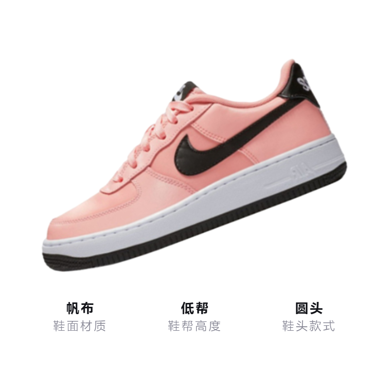 Кроссовки Nike Air Force 1 Valentine's Day 2019 Bleached Coral GS (розовые) — фото 3