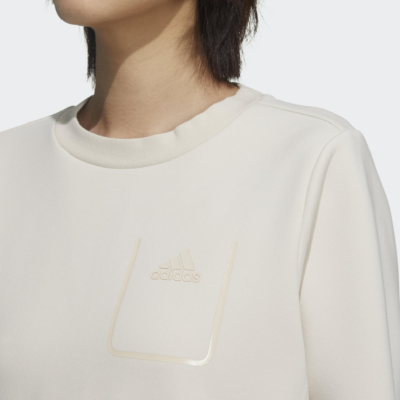 Женское худи adidas Tech Sweat (белое) — фото 6