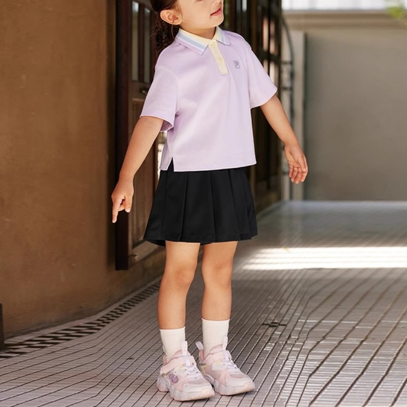 Женская футболка-поло FILA KIDS (фиолетовая) — фото 3