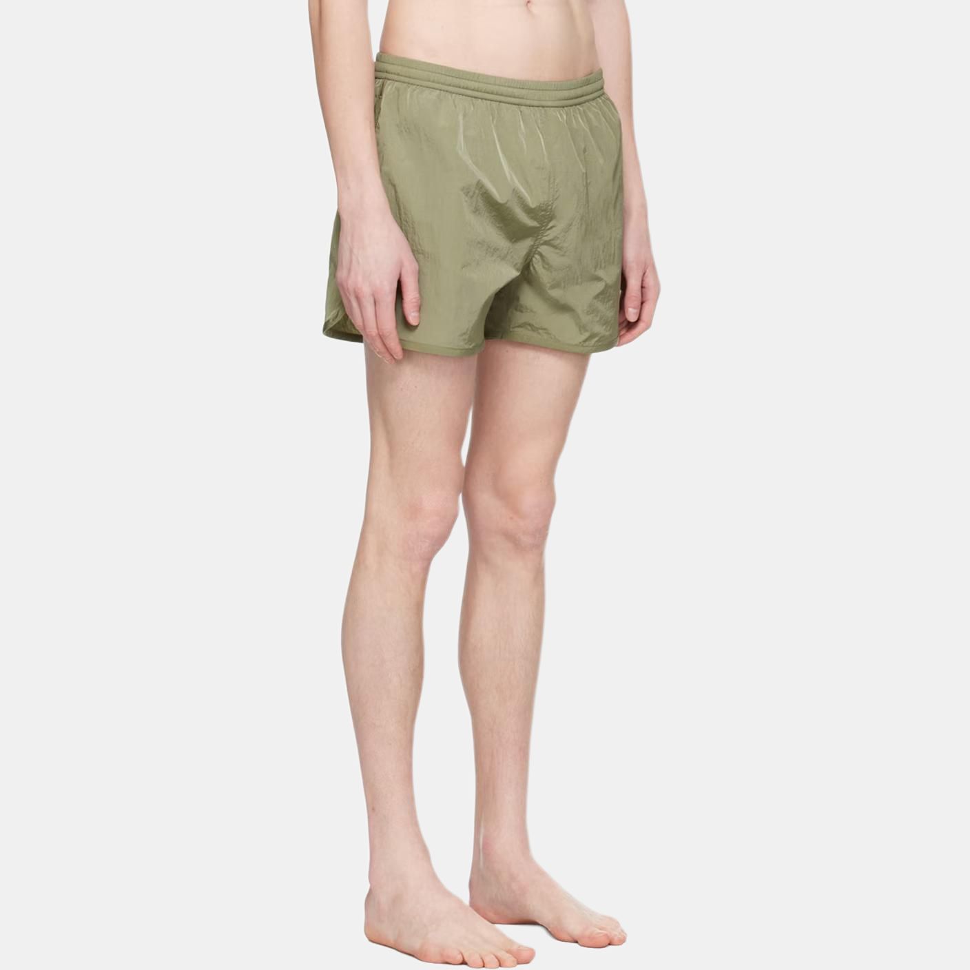 Ami Logo Plaque Elasticated Waistband Swim Shorts