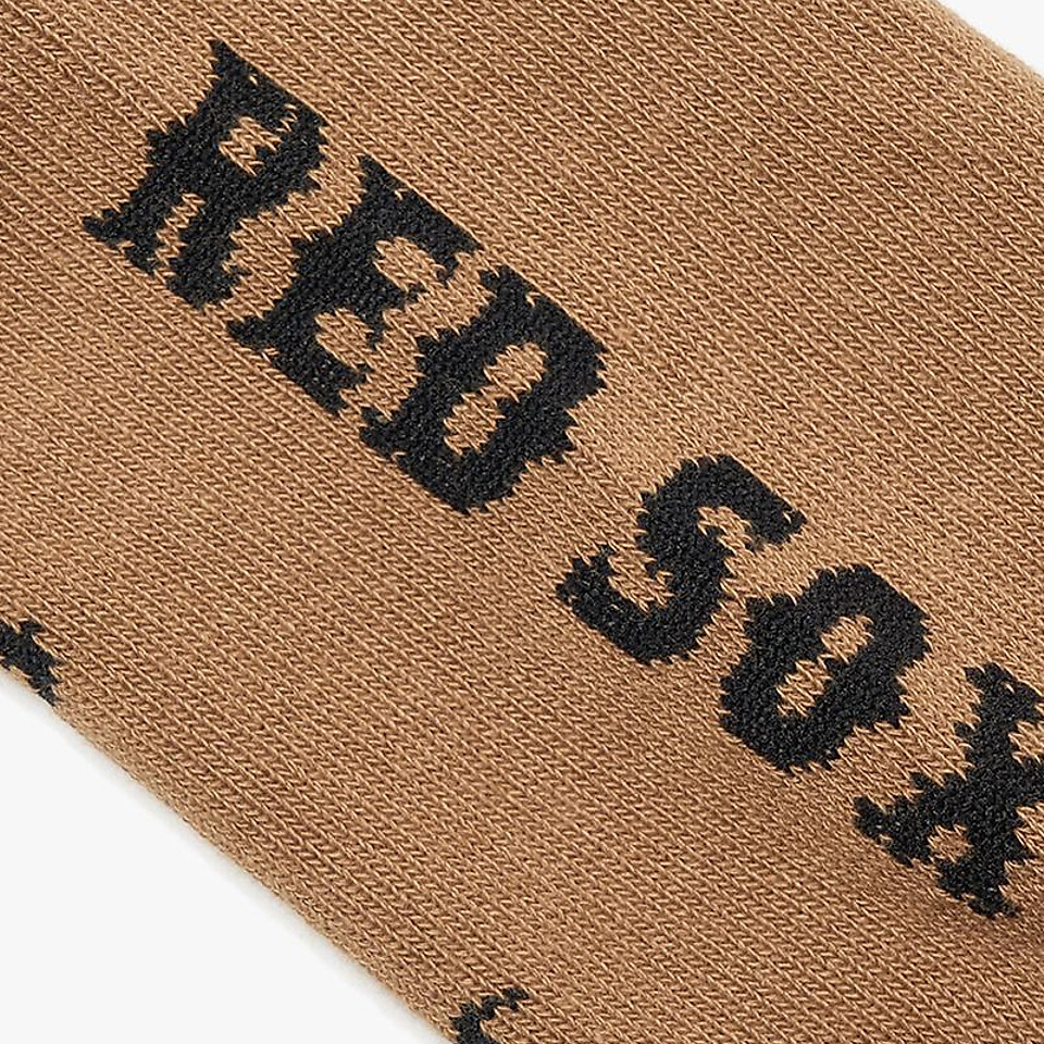 MLB Old Flower Crew Socks Unisex Caramel
