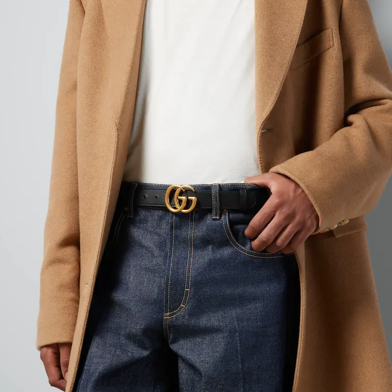 Ремень Gucci GG Marmont (черный) — фото 4