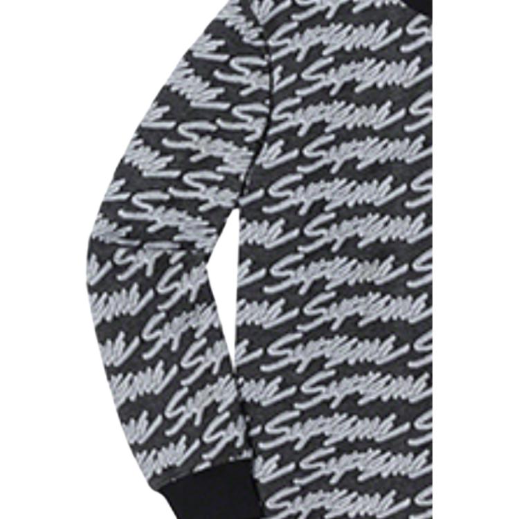Худи Supreme Signature Script Logo LS Pocket Tee (черное) — фото 3