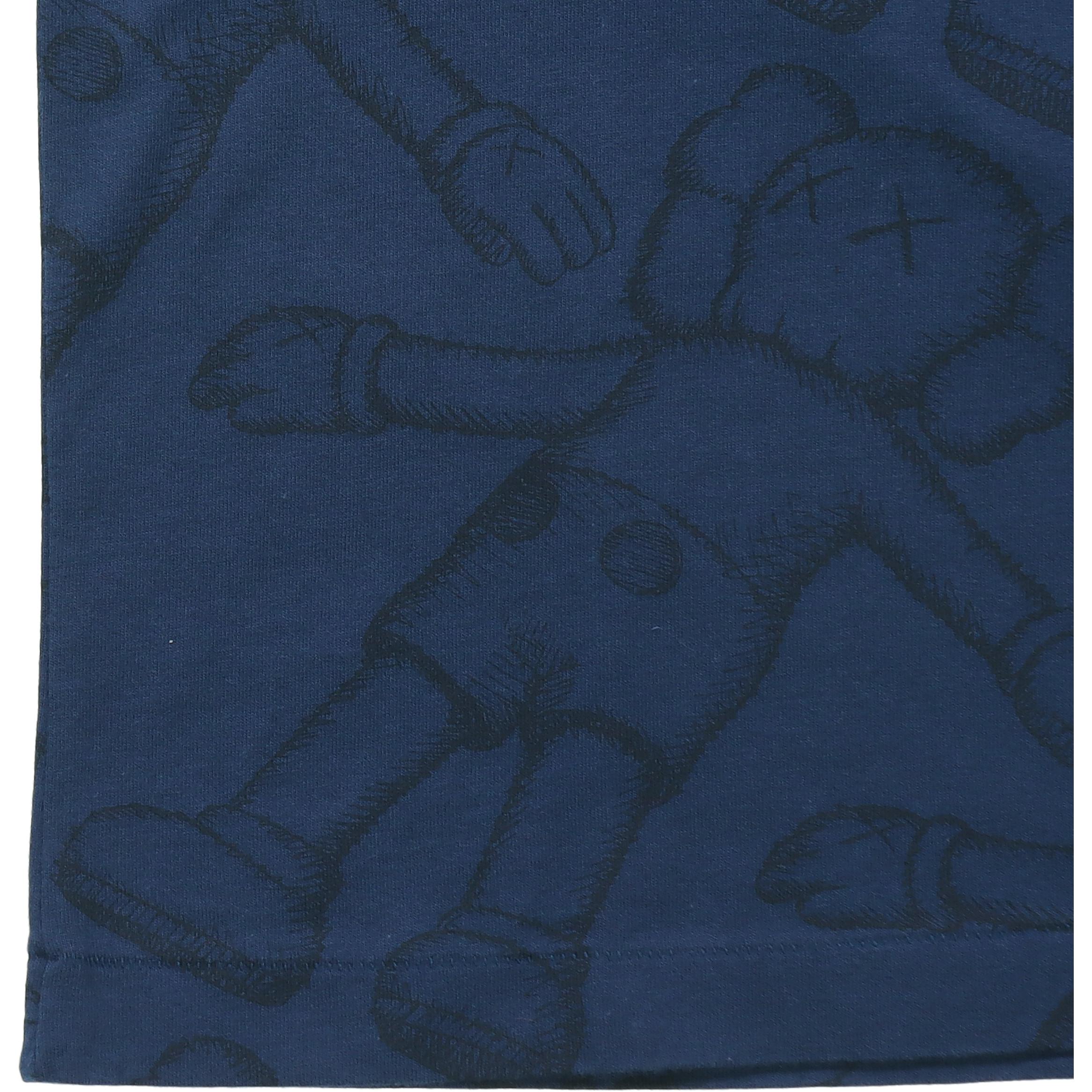 Унисекс футболка UNIQLO × KAWS (темно-синяя) — фото 6