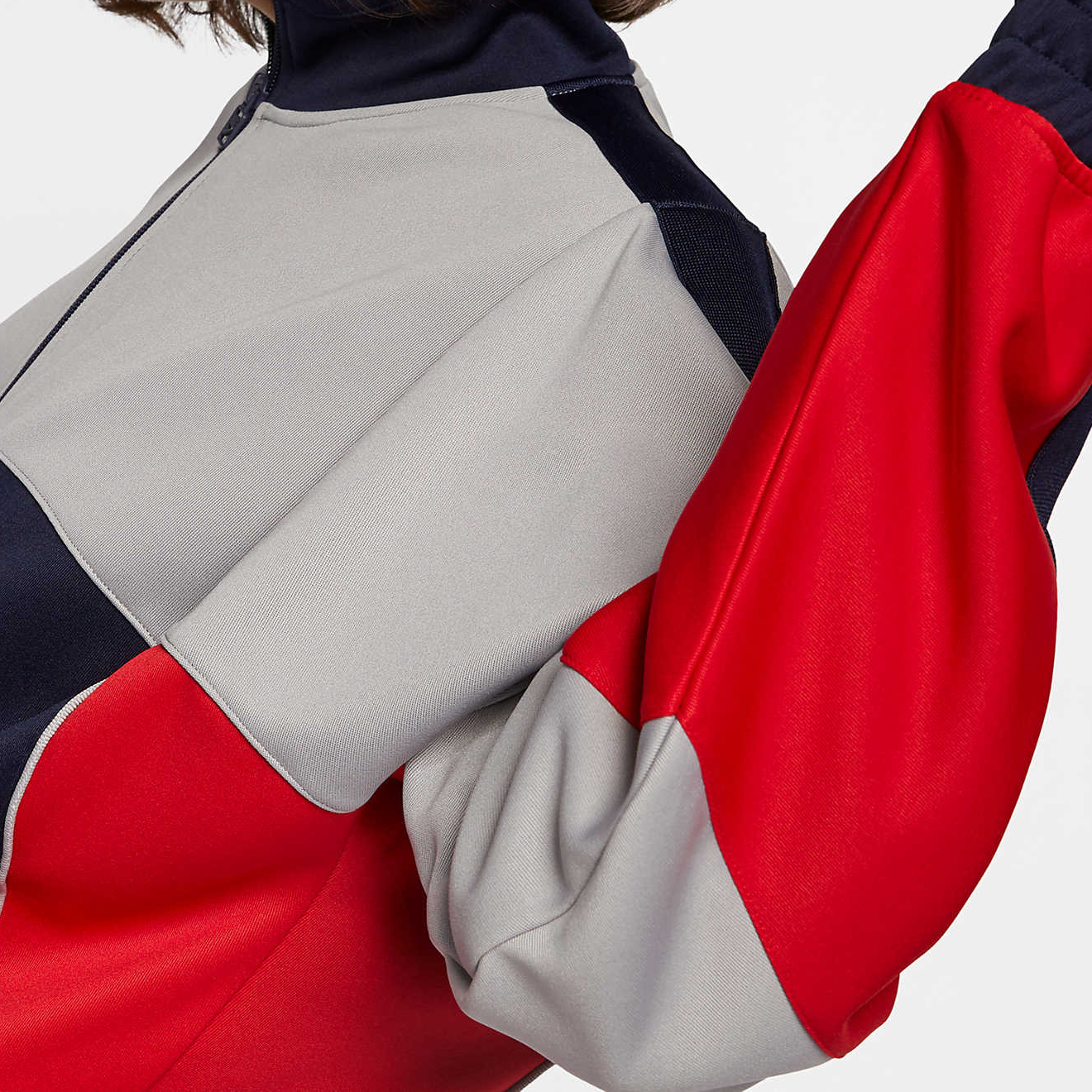 Мужская куртка Nike x MARTINE ROSE TRACK JACKET (красно-синяя) — фото 3