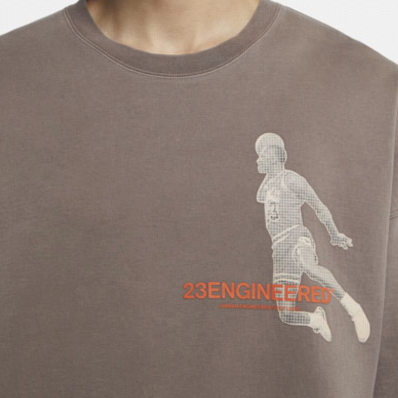 Мужское худи Jordan 23 Engineered (вит-грей / серо-коричневое) — фото 4