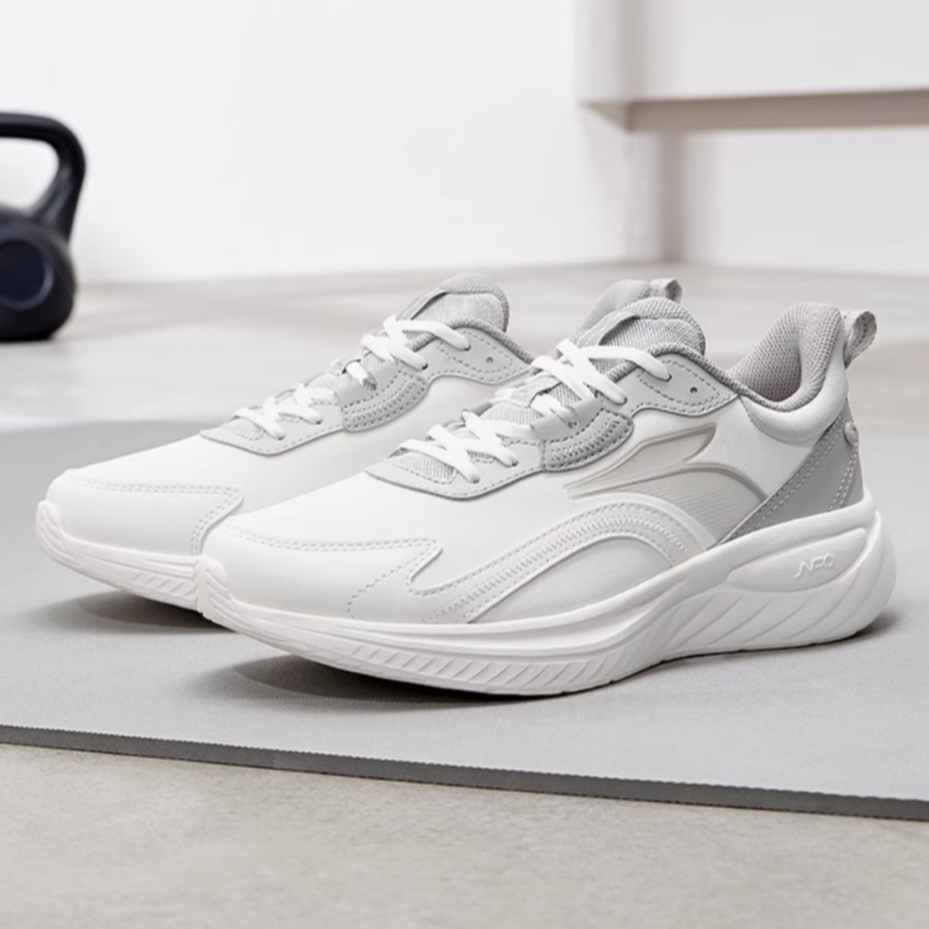 361° SoftStep 3.0 Synthetic Leather Abrasion Resistant Low top Running Shoes Men’s White Gray