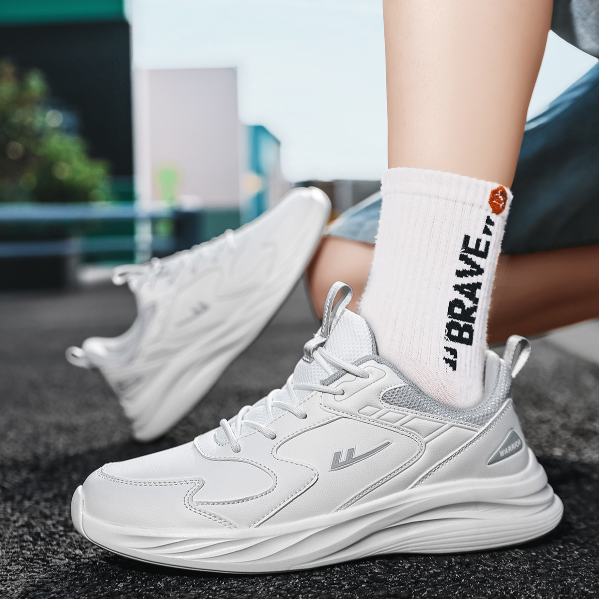 Warrior Cushioning Abrasion Resistant Lightweight Slip Resistant Low top Casual Shoes Unisex
