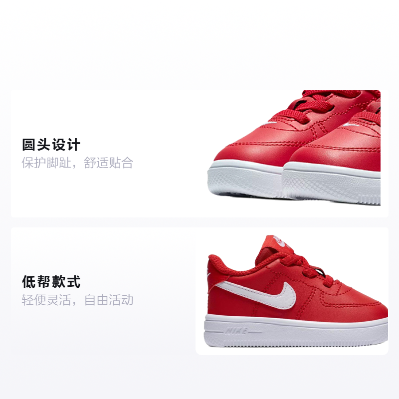 Кроссовки Nike Air Force 1 18 (красно-белые) — Красный / белый — фото 2