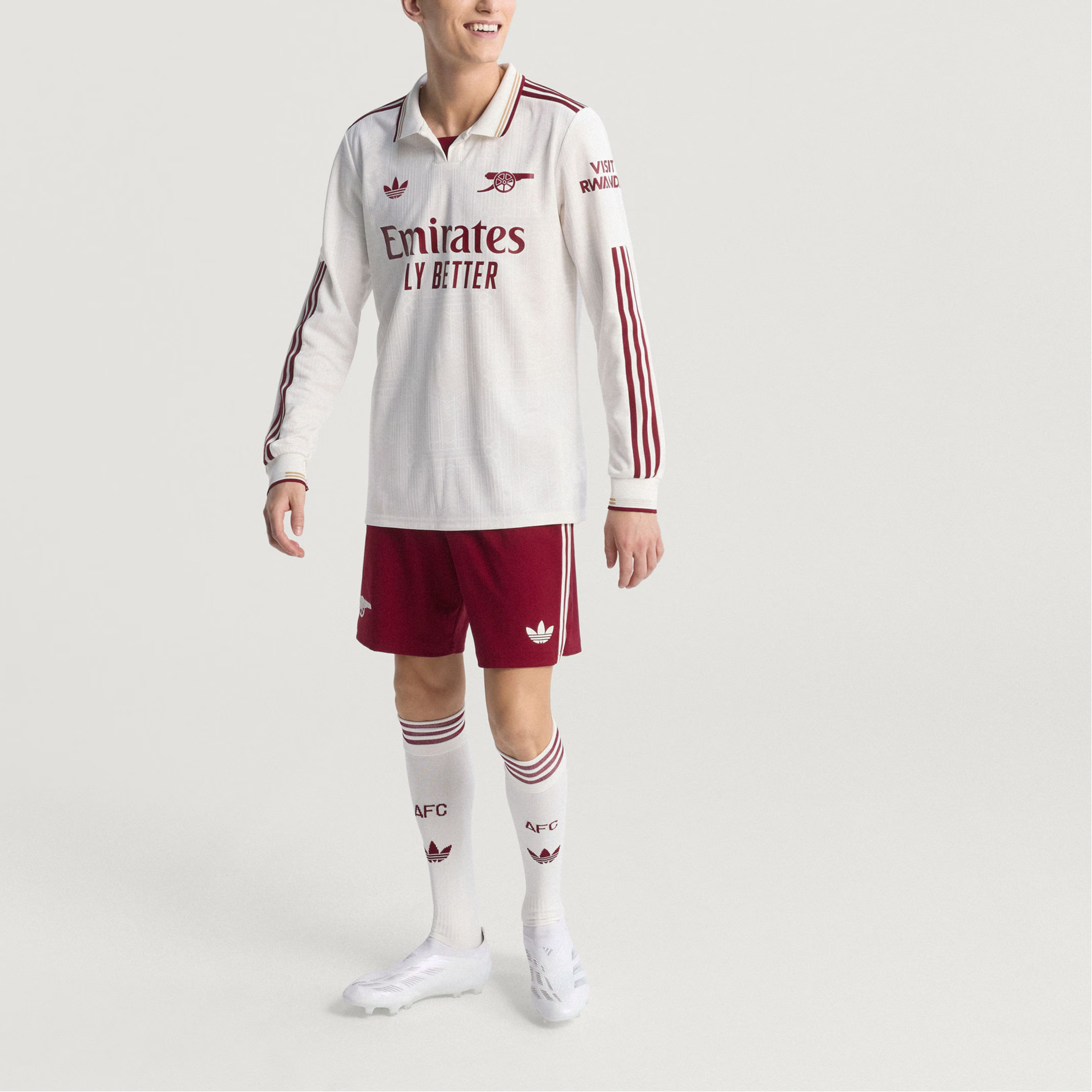 Adidas Free Shipping With AdiClub Arsenal 25/26 Long Sleeve Third Authentic Jersey