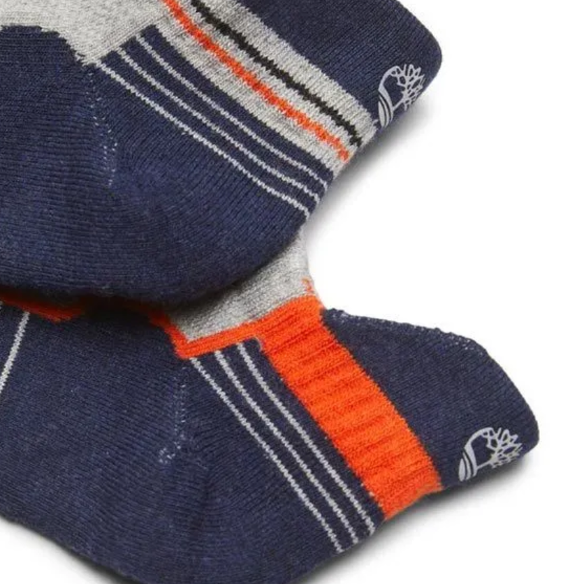 Timberland Hiker Ankle Socks Unisex 2 Pack Flame Color