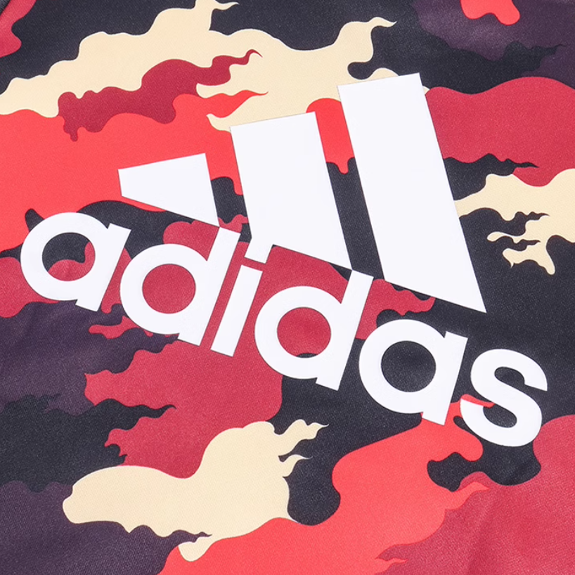 Мужское худи adidas B A.R. BLD FL H (красно-черное) — фото 4