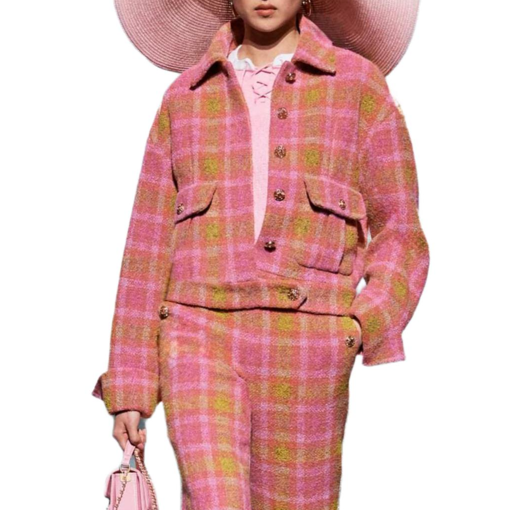 Женская куртка Chanel Tweed Jacket (красная) — фото 4