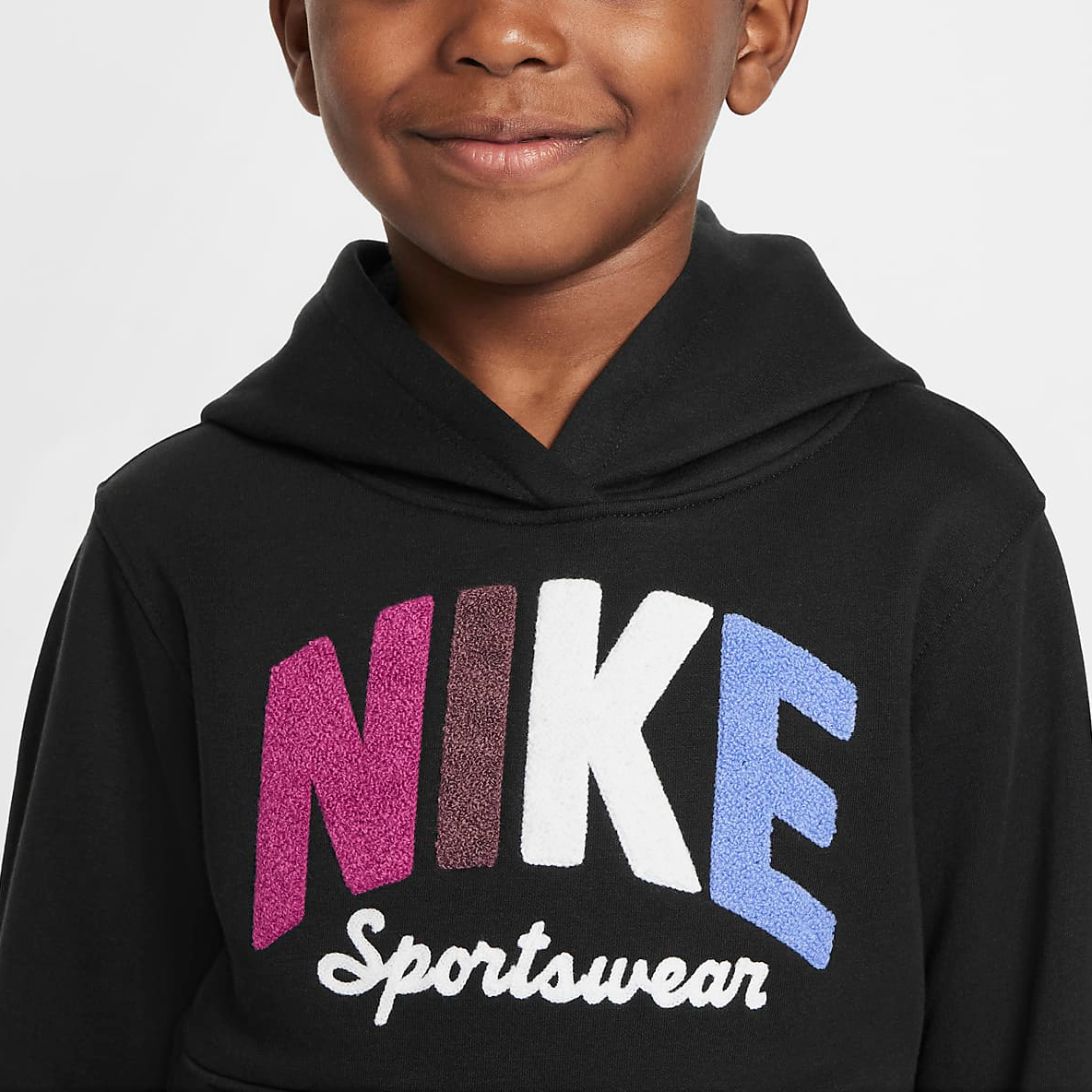Детская толстовка Nike Sportswear Powder Play (черная) — фото 3