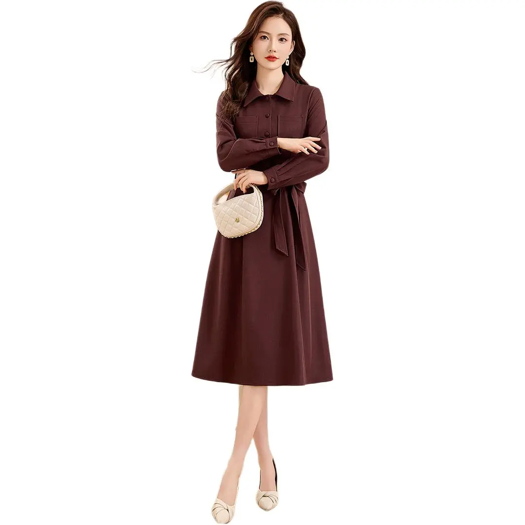 Fele.d Long Sleeved Dress Women's Ancora Red