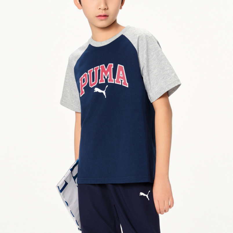 Унисекс футболка PUMA (сине-серый) — фото 3