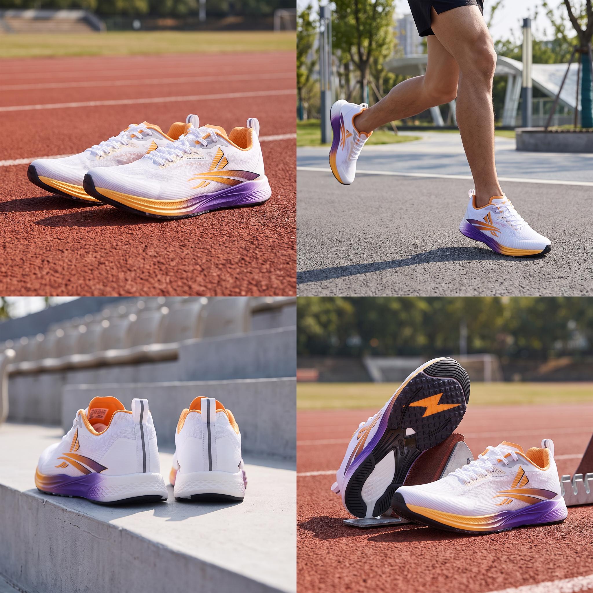 Volanti 911 Dream Lightning Low top Physical Fitness Test & Exam Sprint Racing Running Shoes Unisex White Purple