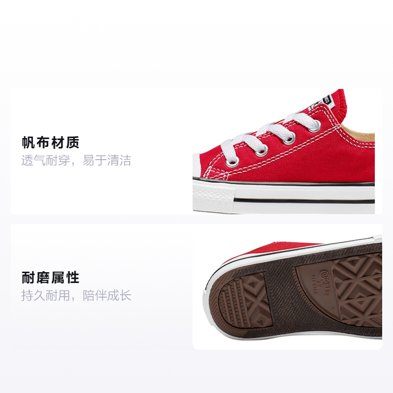 Детские кеды Converse Chuck Taylor All Star (белые) — 经典红 — фото 2