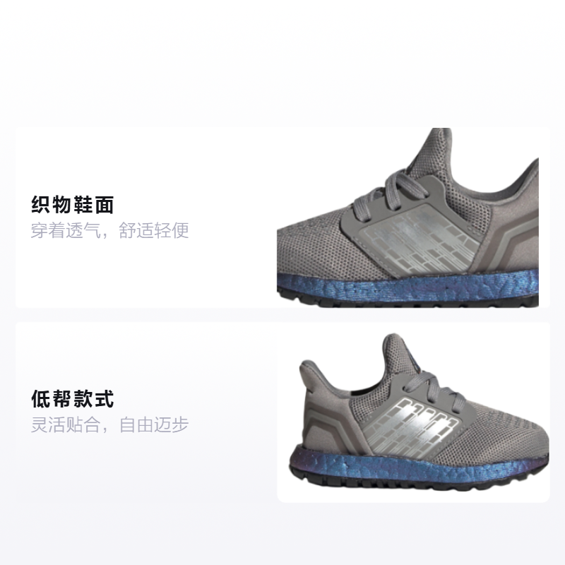 Кроссовки adidas Ultra Boost (серый-синий) — Серый / синий — фото 2