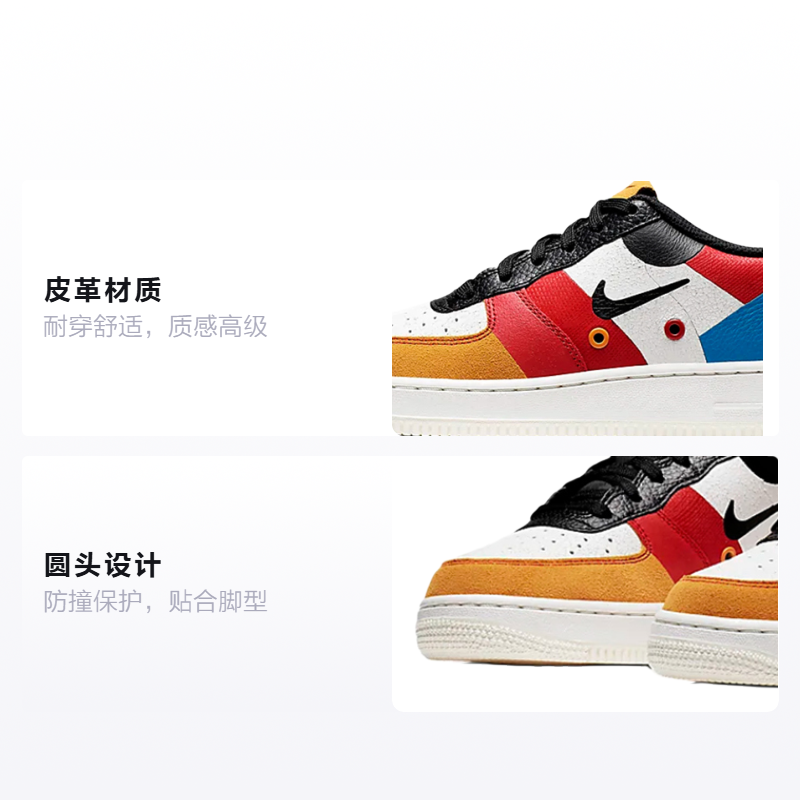 Кроссовки Nike Air Force 1 PRM Multi Color (синий) — 蓝/琥珀色 — фото 2