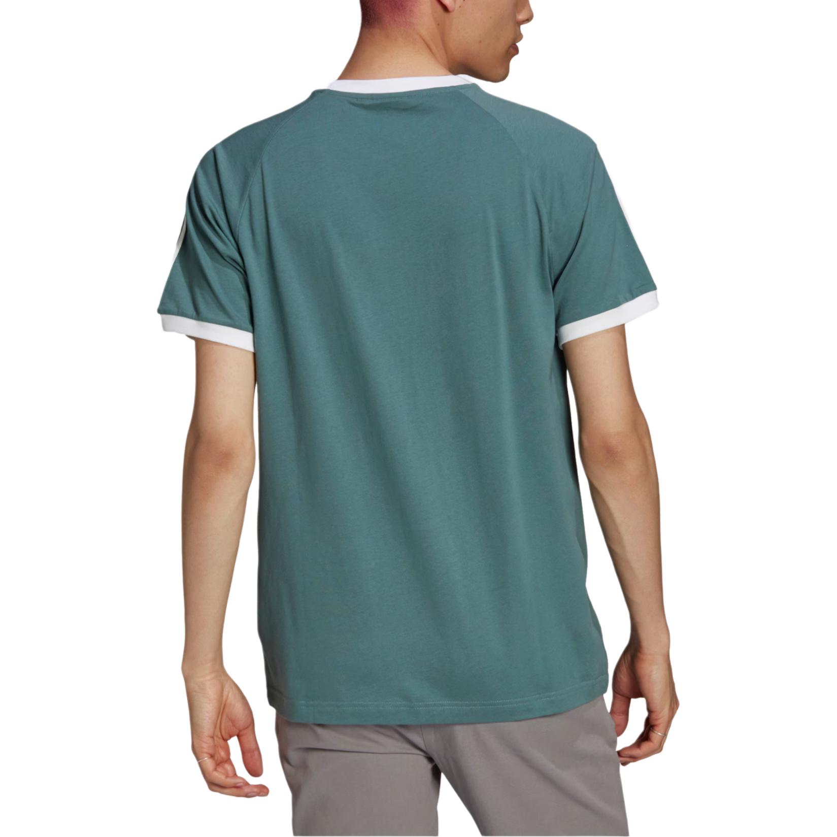 Мужская футболка adidas originals 3-Stripes Tee (зеленая) — фото 3
