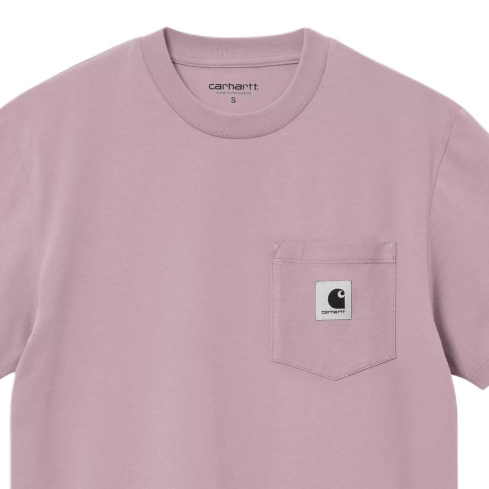 Женские футболка Carhartt WIP SS26 Women's/S Pocket T-Shirt T (розовый) — фото 6