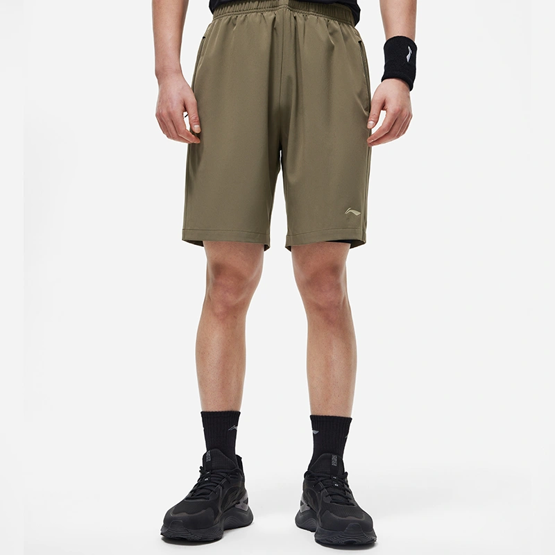 Li Ning Fitness Series Sports Shorts Men’s Army Canvas Green
