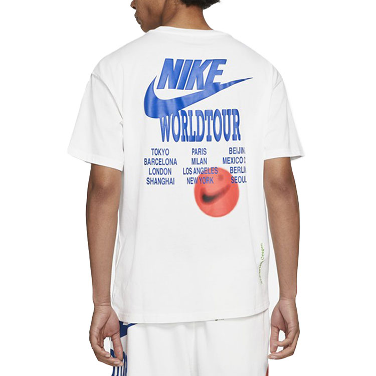 Мужская футболка Nike Sportswear World Tour (белая) — фото 3