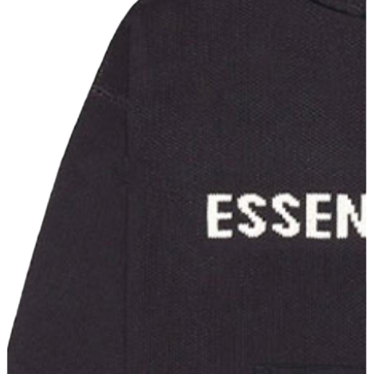 Худи Fear of God Essentials FW20 nit Hoodi Black (черное) — фото 3