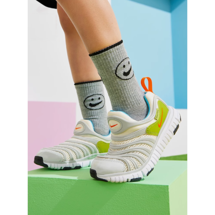 Детские кроссовки Nike Dynamo Free PS (серебристо-зеленые) — Серебристый / зелёный — фото 5