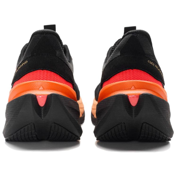 QIAODAN Cushioning Slip Resistant Support Low top Casual Running Shoes Men’s Black Orange